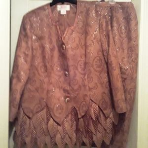 Grace Ephesians Brown with sparkle Church Suit 22w